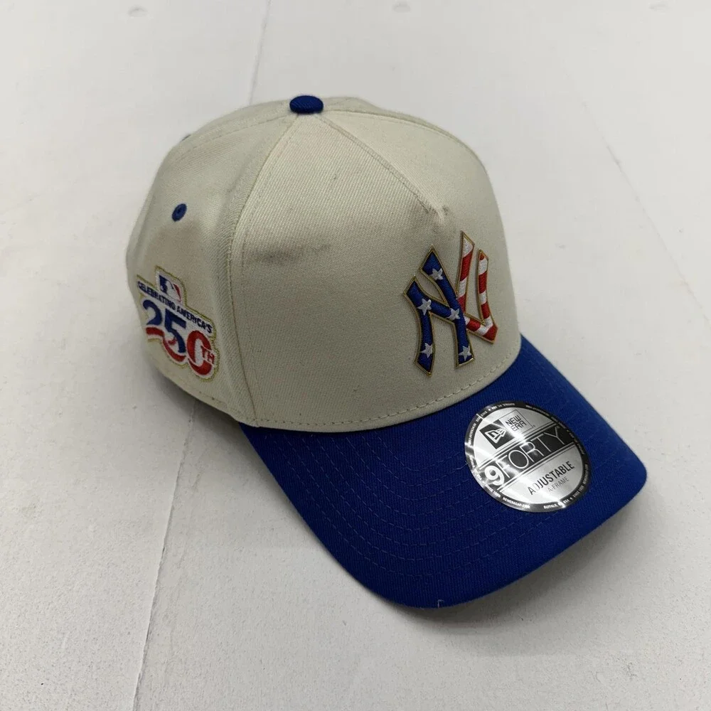 New York Yankees Hat Cap Snap Back One Size White MLB Baseball 9FORTY New Era